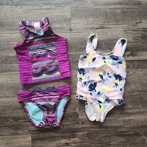 Girl's 2t Vibrant Swim Suit Bundle